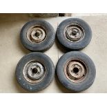 Four Mini steel wheels.