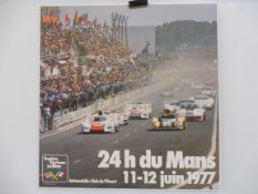 A 1977 Le Mans pictorial poster, 19 1/2 x 20".