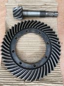 A Riley crown wheel and pinion, used.