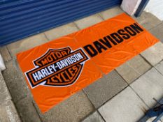 Two small Harley Davidson banners.