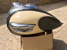 A Triumph fuel tank.