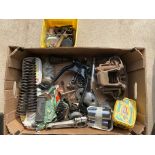A box of various BSA parts.