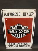 An advertising sign for Harley Davidson of more recent manufacture, by repute this sign hung at
