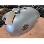 A BSA Gold Star fibreglass racing fuel tank.