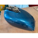 A restored fuel tank for a Honda CB 550F.