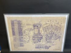 A Harley Davidson factory blueprint.