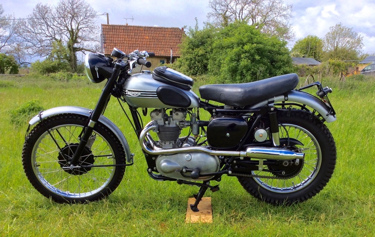 A replica of the Triumph 1954 Factory Team TR5 Trophy ISDT Bike