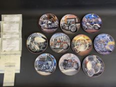 An assortment of Franklin Mint plates.