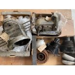 A Douglas Dragonfly gearbox no. 1846/6 and various incomplete engine parts no. 1846/6.