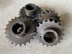 Eight Manx Norton engine sprockets.