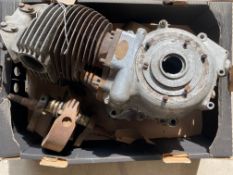 A Norton Dominator incomplete engine no. N14 77612 plus a flywheel and con rods.