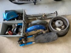 A quantity of mainly Honda 175 spares, and other parts.