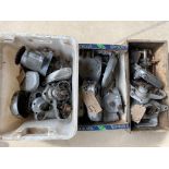 Three boxes of Norton gearbox parts including cases.