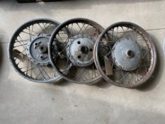 Three Norton wheels.