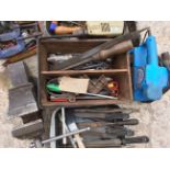 A quantity of general engineering tools and a vice.