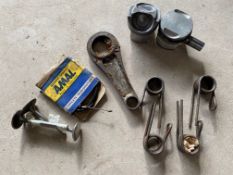 Manx Norton valve springs, piston and some new old stock including con rod, cable, valves and