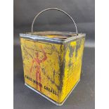 A Shell Motor Grease 'robot/stick man' square tin.