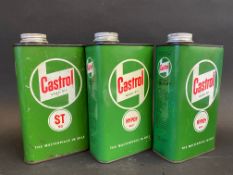 Three Castrol Grease Oil quart cans.