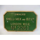 A cast iron railway wagon plate for Shell-Mex and BP Ltd, no. 2261.