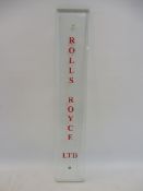 A rare Rolls-Royce Ltd glass finger/door plate advertising sign, 2 3/4 x 15 1/4".