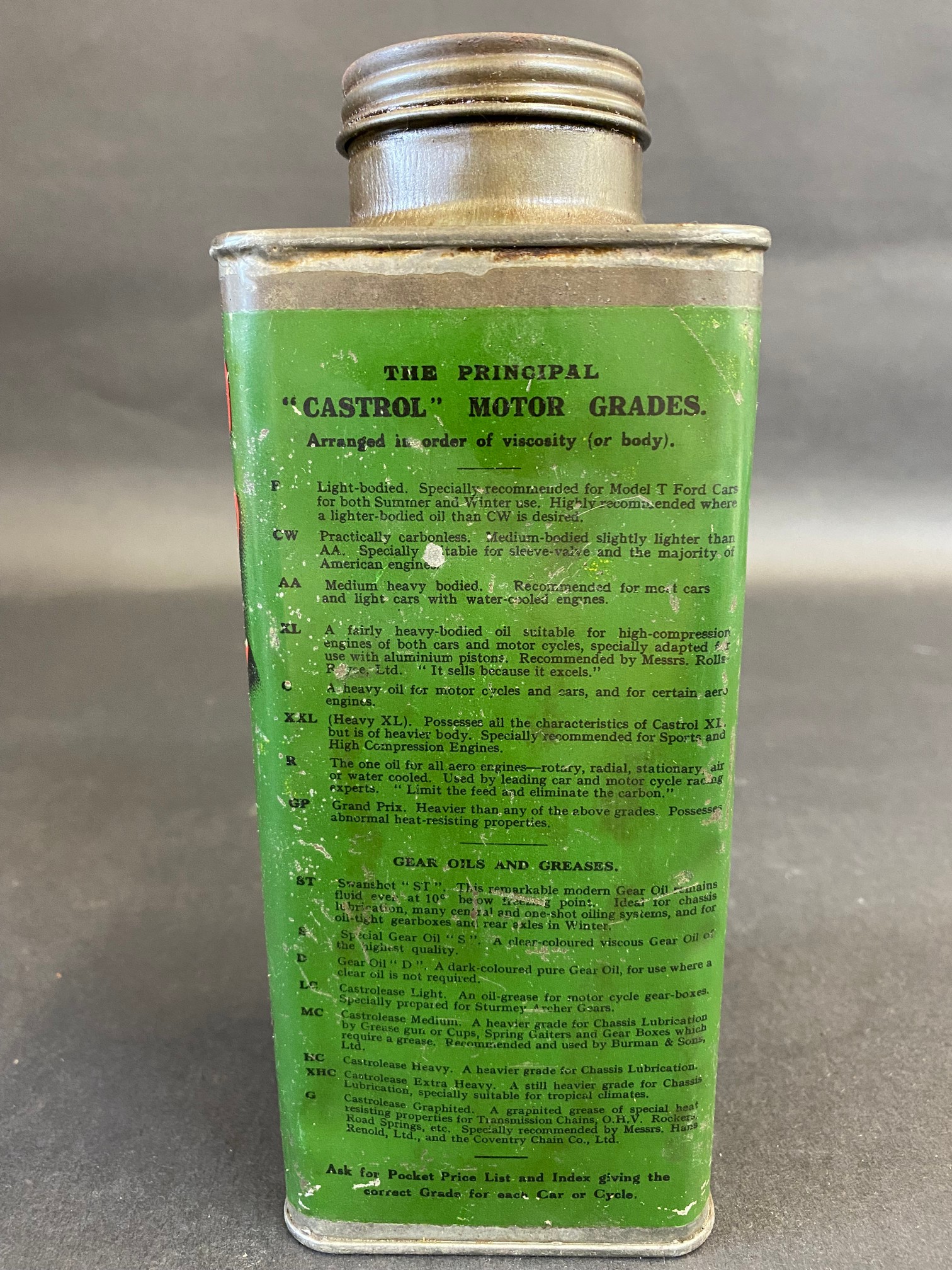 A Wakefield Castrol Gear Oil 'D' grade square caddy can, in very good condition. - Image 2 of 6