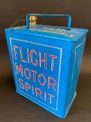 A Flight Motor Spirit two gallon petrol can by Valor, dated May 1935.