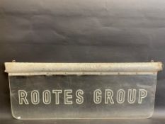 A Rootes Group illumintaed garage showroom sign, 36 x 14".
