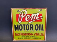 A PEM Motor Oil showcard, 12 x 12".