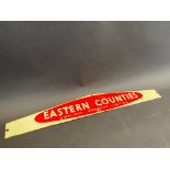 An Eastern Counties enamel notice board header sign, 22 1/2 x 3 1/4".