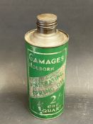 A Gamages Holborn Penetrating Spring Oil cylindrical quart can in good condition.