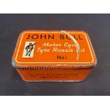 A small John Bull Motor Cycle Tyre Repair kit tin No.1.