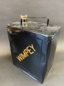 A Wimpey two gallon petrol can by Valor, dated IV, repainted, plain cap.