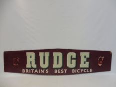 A Rudge 'Britain's Best Bicycle' hardboard garage showroom sign, 60 x 15".