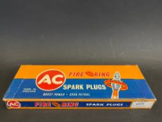 A complete boxed set of AC Fire Ring spark plugs.