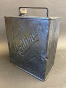A Redline two gallon petrol can by Valor, indistinctly dated.