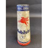 A Mobilube 'C' grade conical cardboard can, still full.