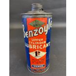 A rare Chemico Benzoyle Upper Cylinder Lubricant cylindrical quart can.