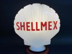A Shellmex glass petrol pump globe by Hailware, dated December 1971, fully stamped underneath '