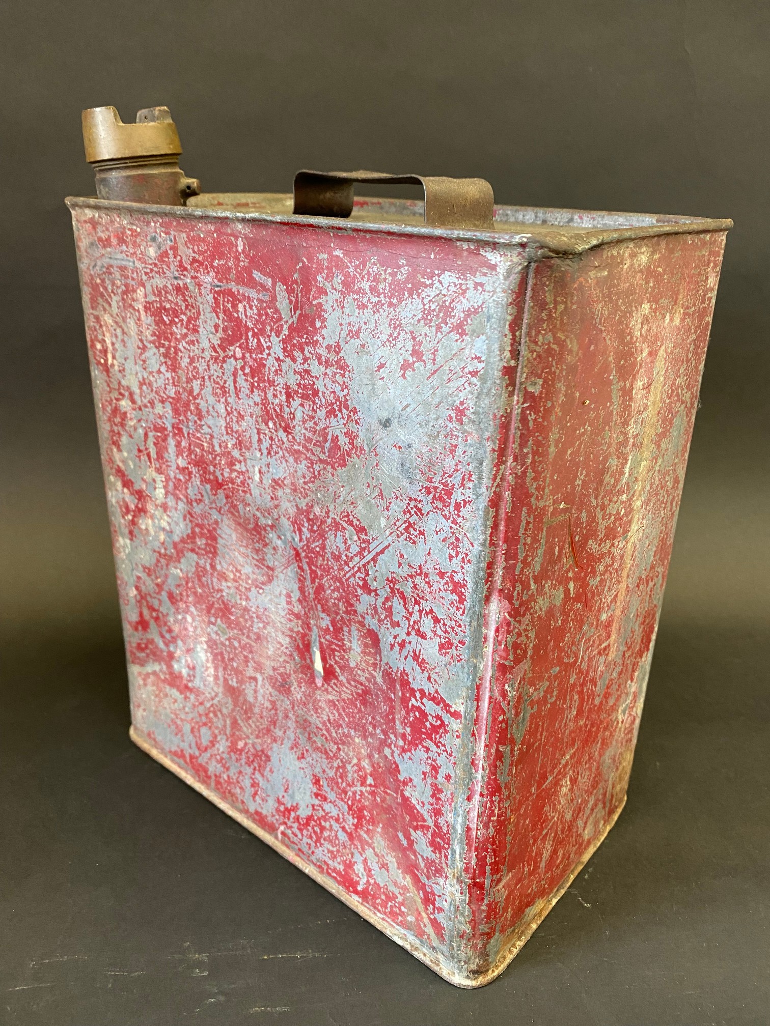 A Mobiloil 'B' grade two Imperial gallon petrol can in original paint. - Image 2 of 4