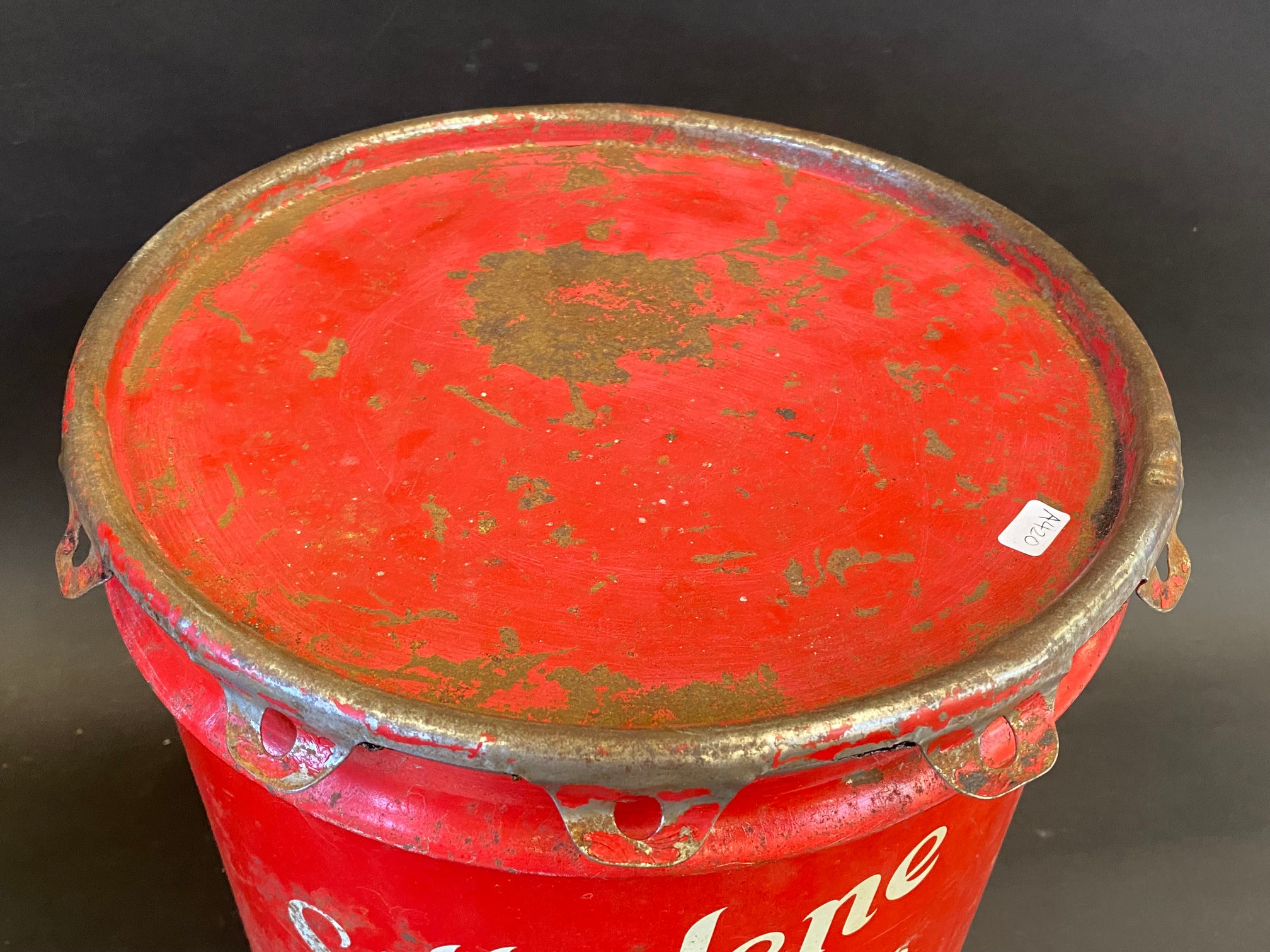 A Silkolene Lubricants large scale grease bucket/drum. - Image 3 of 4