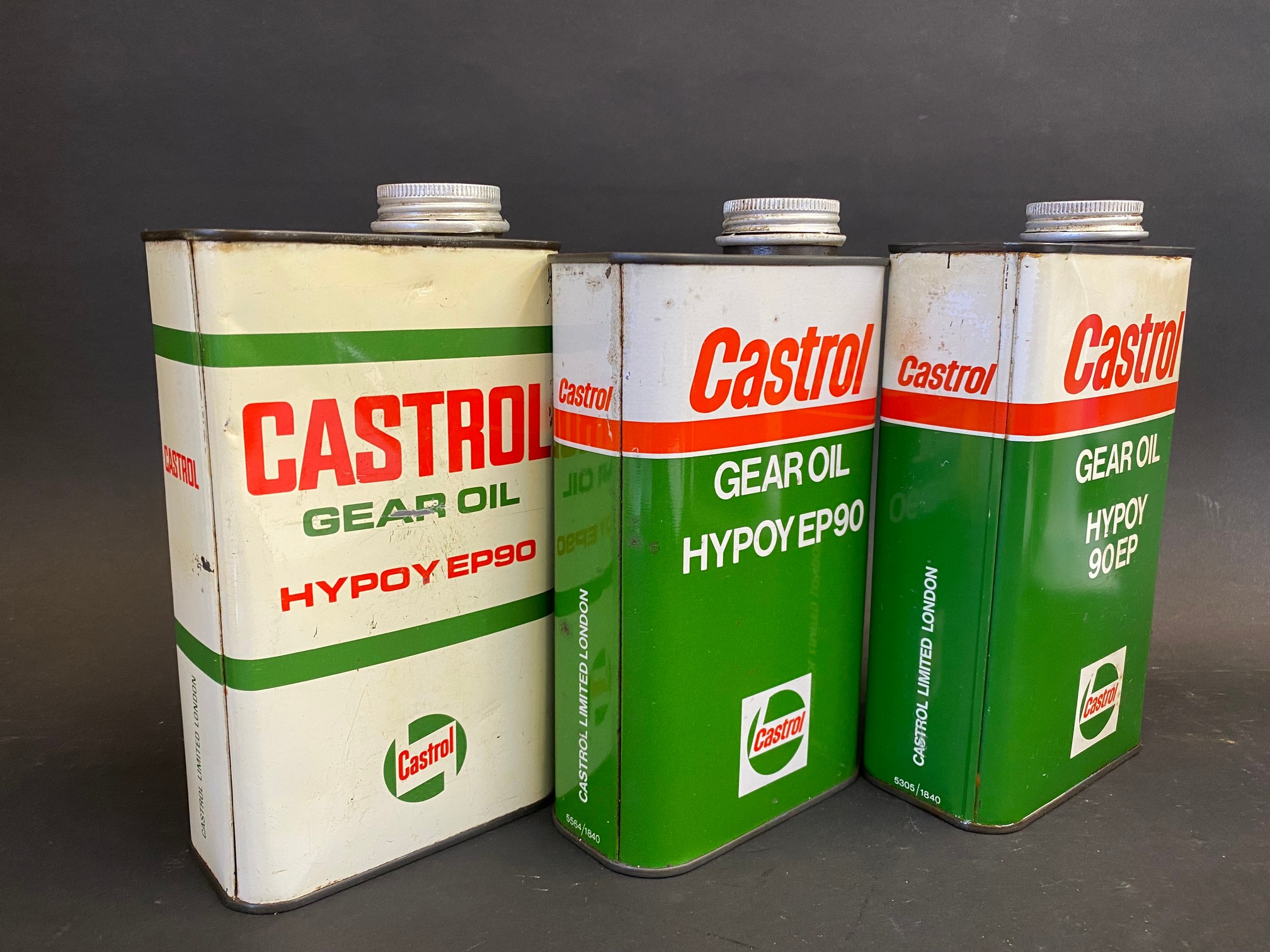 Three Castrol Gear Oil Hypoy EP90 rectangular quart cans. - Image 2 of 2