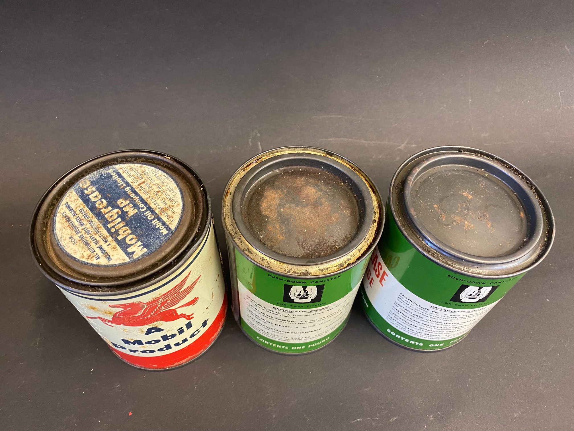 Two Castrolease grease tins and a third for Mobilgrease. - Image 3 of 3