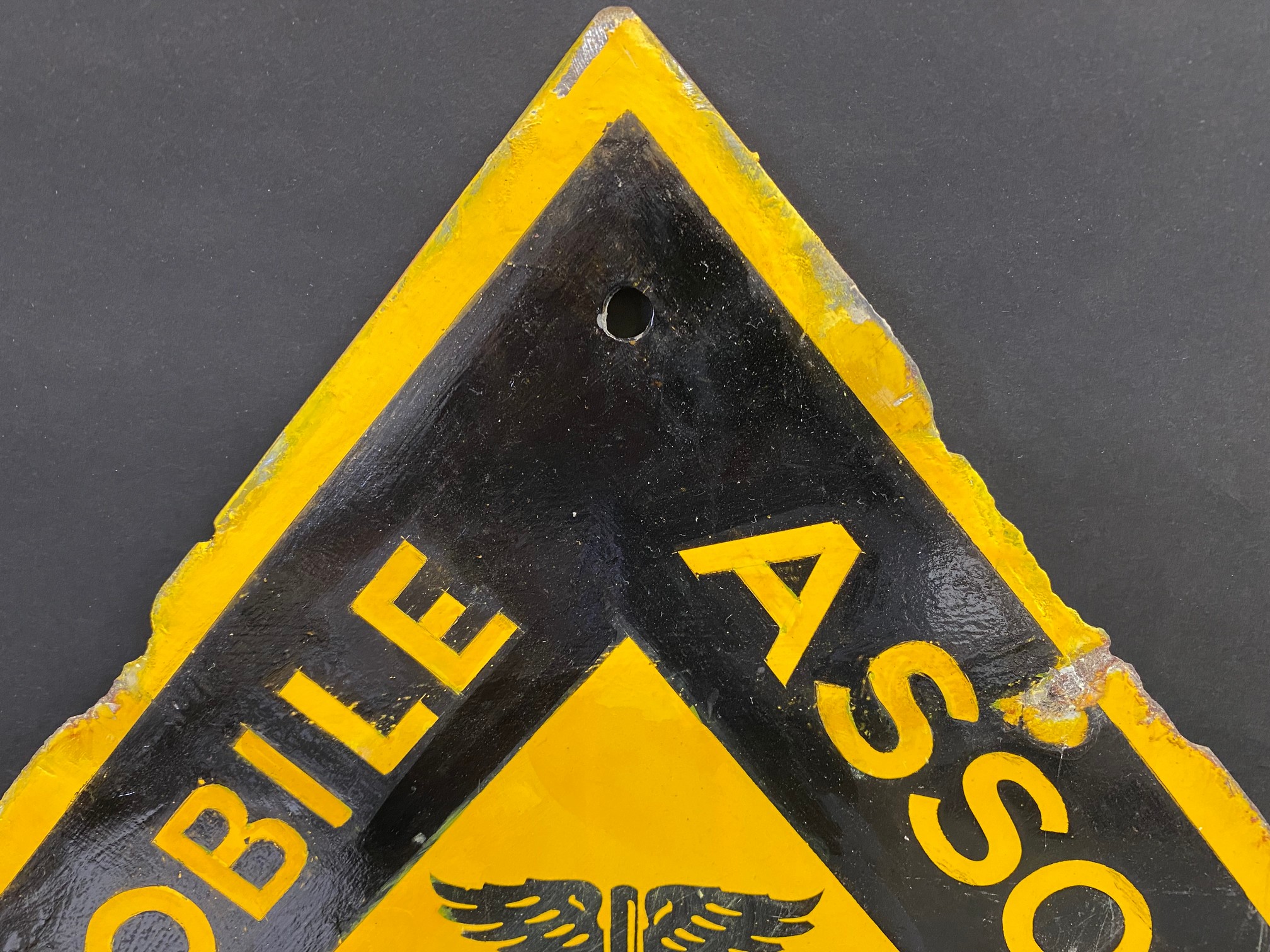 An AA 'Impracticable For Motors' Safety First enamel sign, with some restoration, 26 x 24". - Image 2 of 6