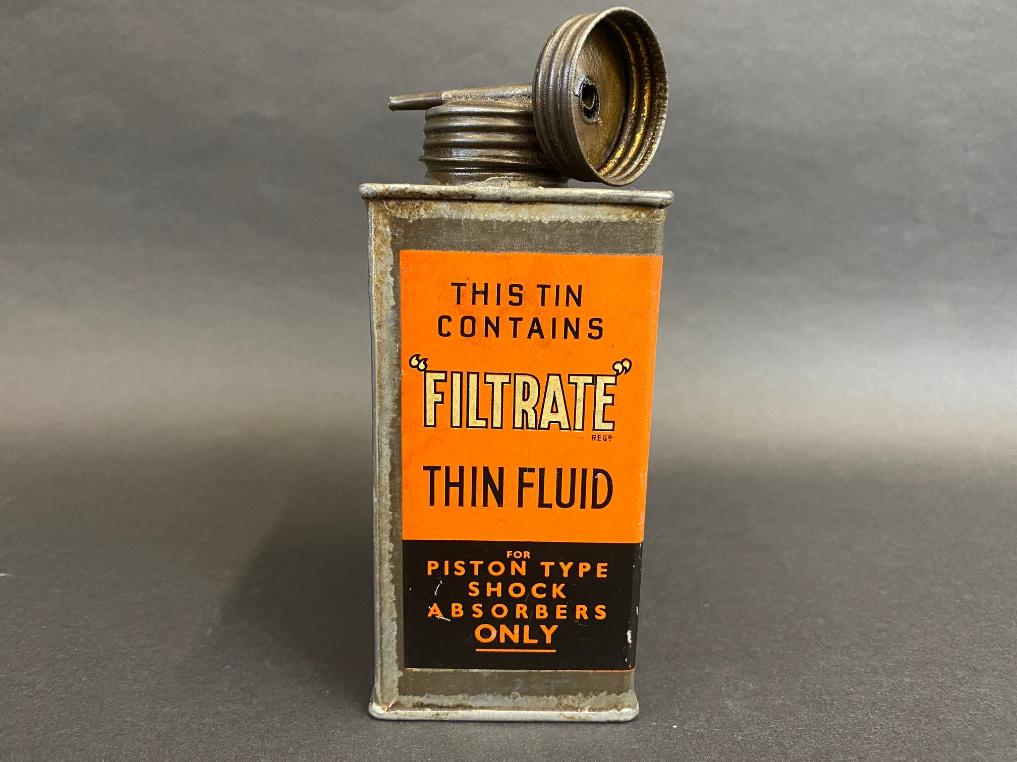 A small Filtrate rectangular can in quite superb condition and unusual orange colourway. - Image 2 of 6