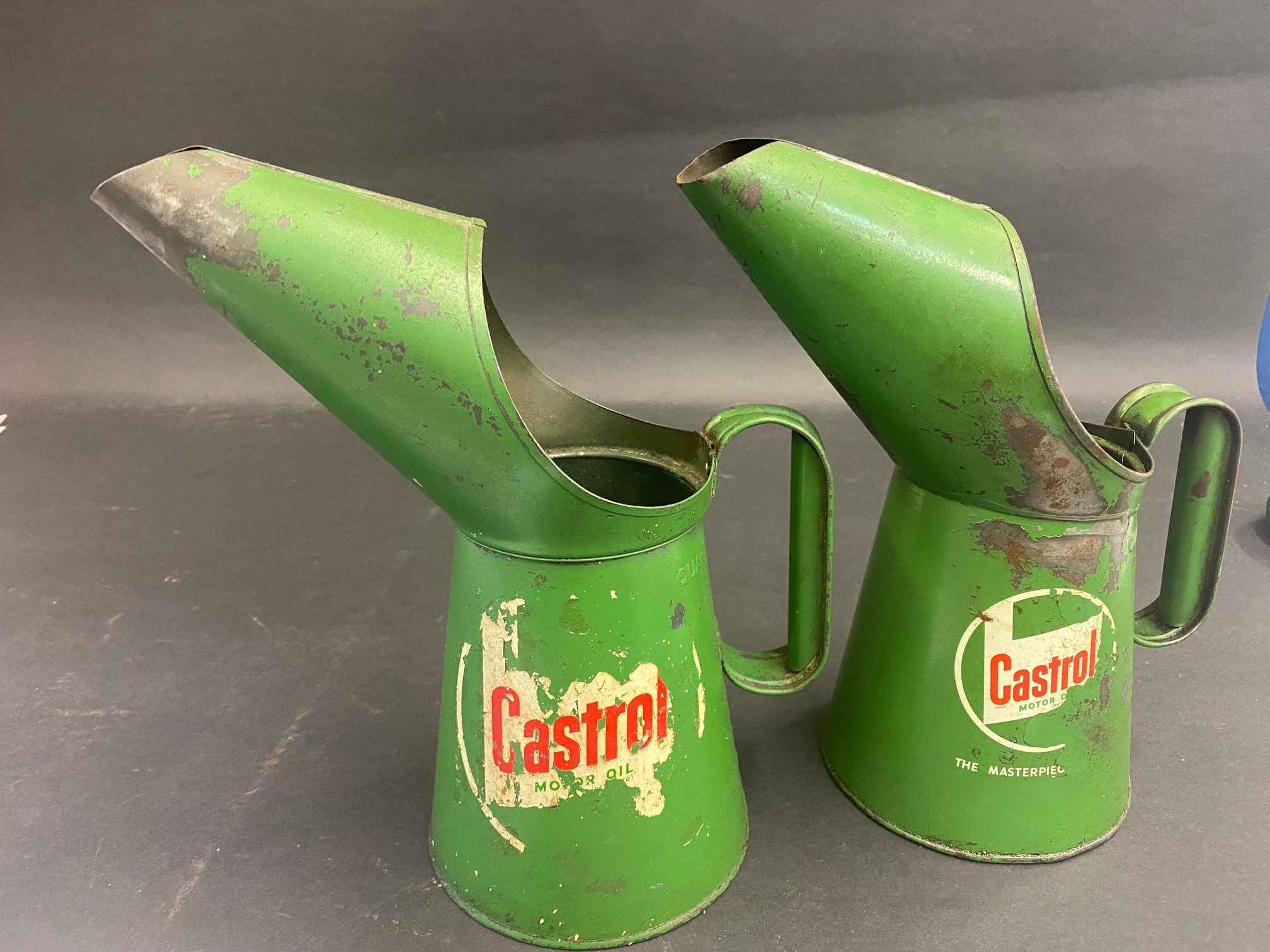 Two Castrol quart oil measures. - Image 2 of 2