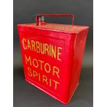 A Carburine Motor Spirit two gallon petrol can by Feaver, dated April 1923(?), plain cap.