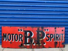 An early BP Motor Spirit rectangular enamel sign, 54 x 18".