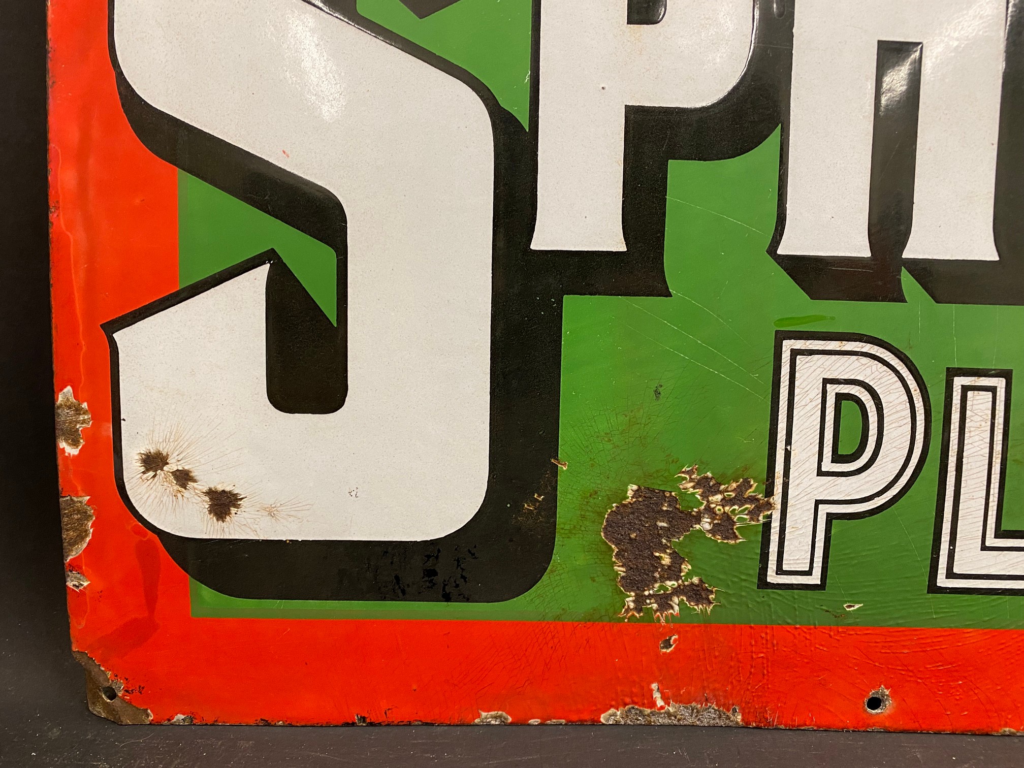 A Sphinx Plugs rectangular enamel sign by Wood & Penfold Ltd, 24 x 16". - Image 3 of 5