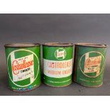 Three different version Castrolease grease tins.