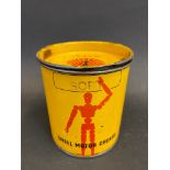 A Shell Motor Grease robot/stick man 1lb tin in good condition.